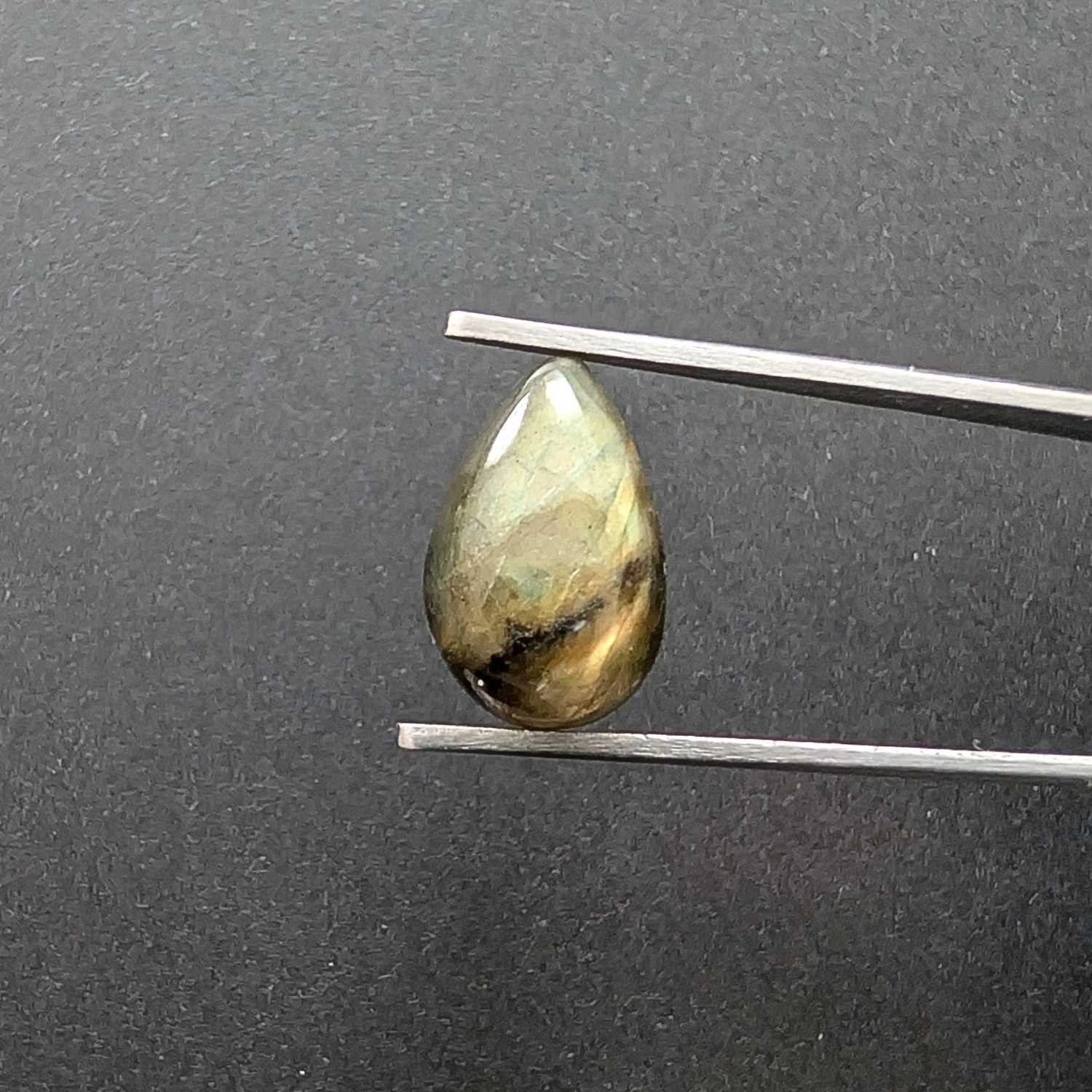 Labradorite Teardrop Cabochon - 15.0mm by 9.5mm