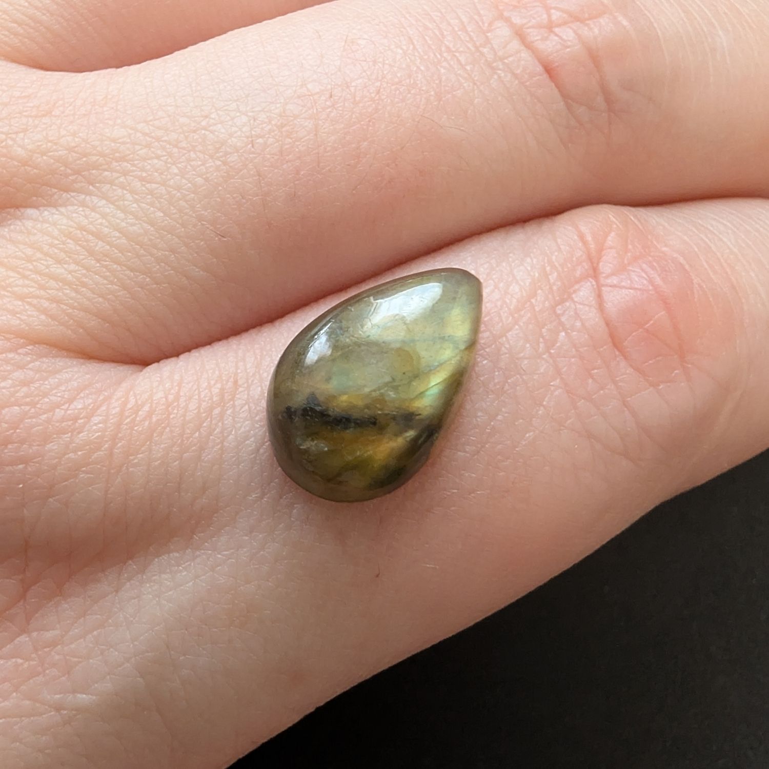Labradorite Teardrop Cabochon - 15.0mm by 9.5mm - Image 3