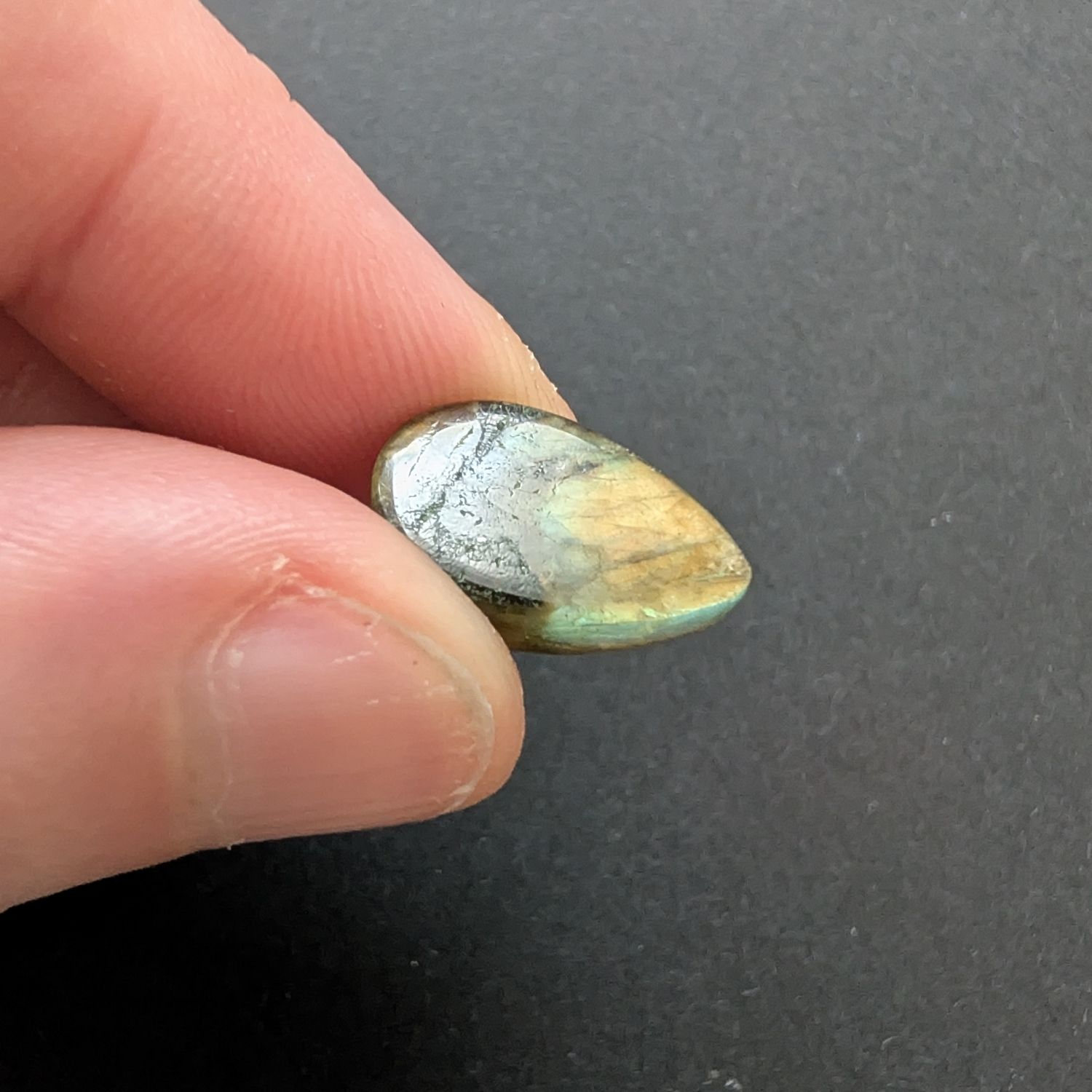 Labradorite Teardrop Cabochon - 15.0mm by 9.5mm - Image 4