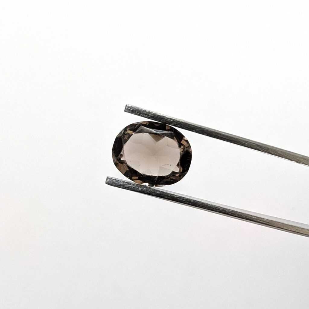 Smoky Quartz Oval - 10.0mm by 8.1mm