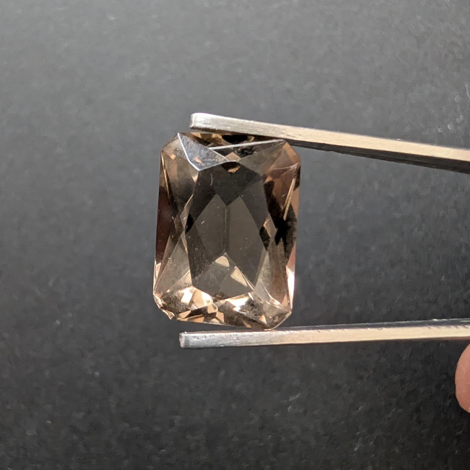 Smoky Quartz Rectangle - 13.7mm by 9.9mm - Image 2