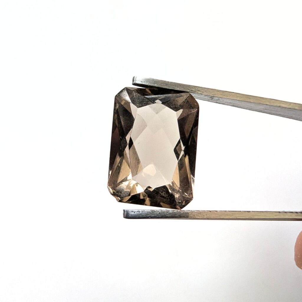 Smoky Quartz Rectangle - 13.7mm by 9.9mm