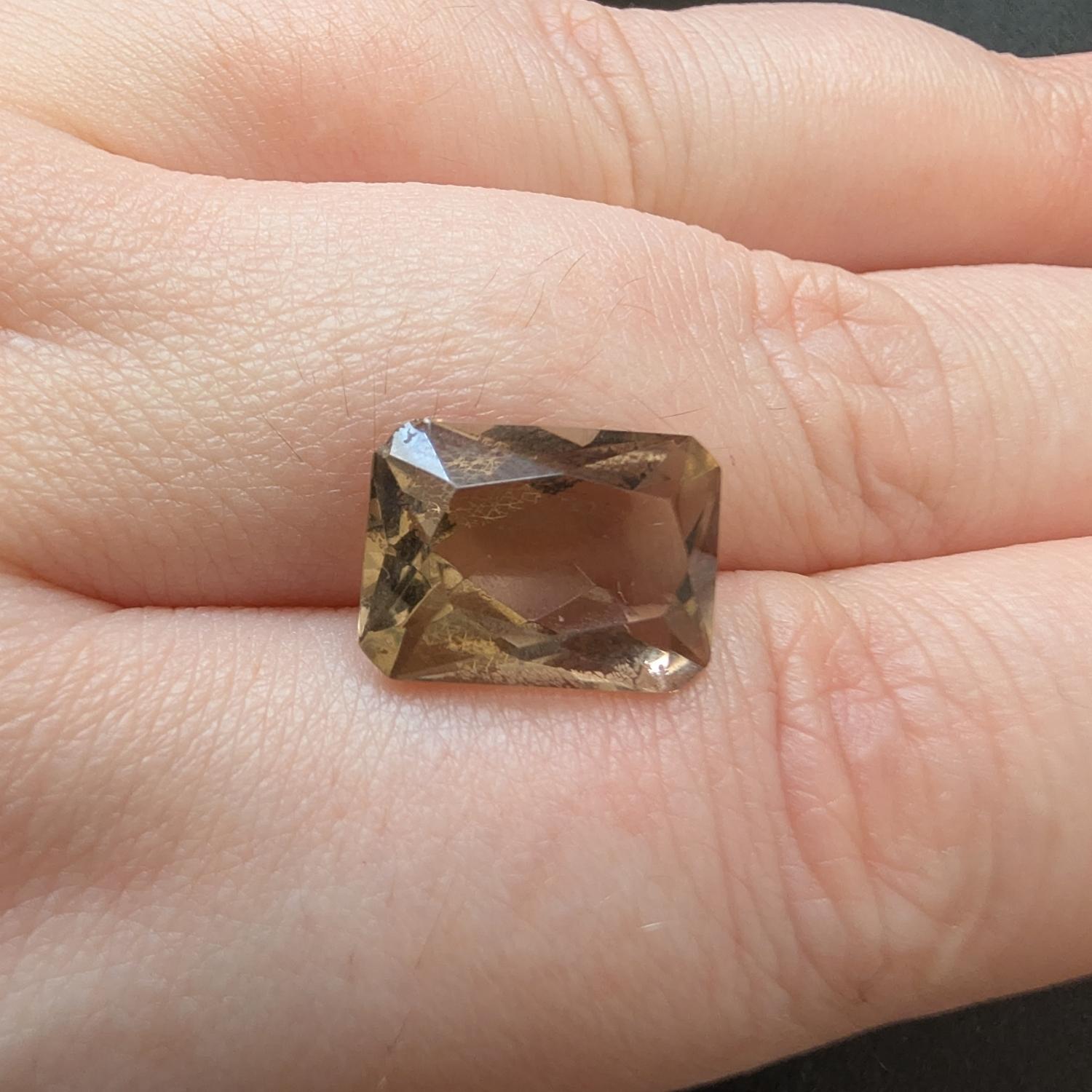 Smoky Quartz Rectangle - 13.7mm by 9.9mm - Image 3