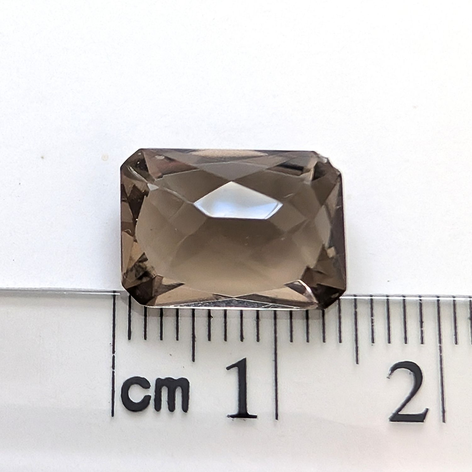 Smoky Quartz Rectangle - 13.7mm by 9.9mm - Image 4