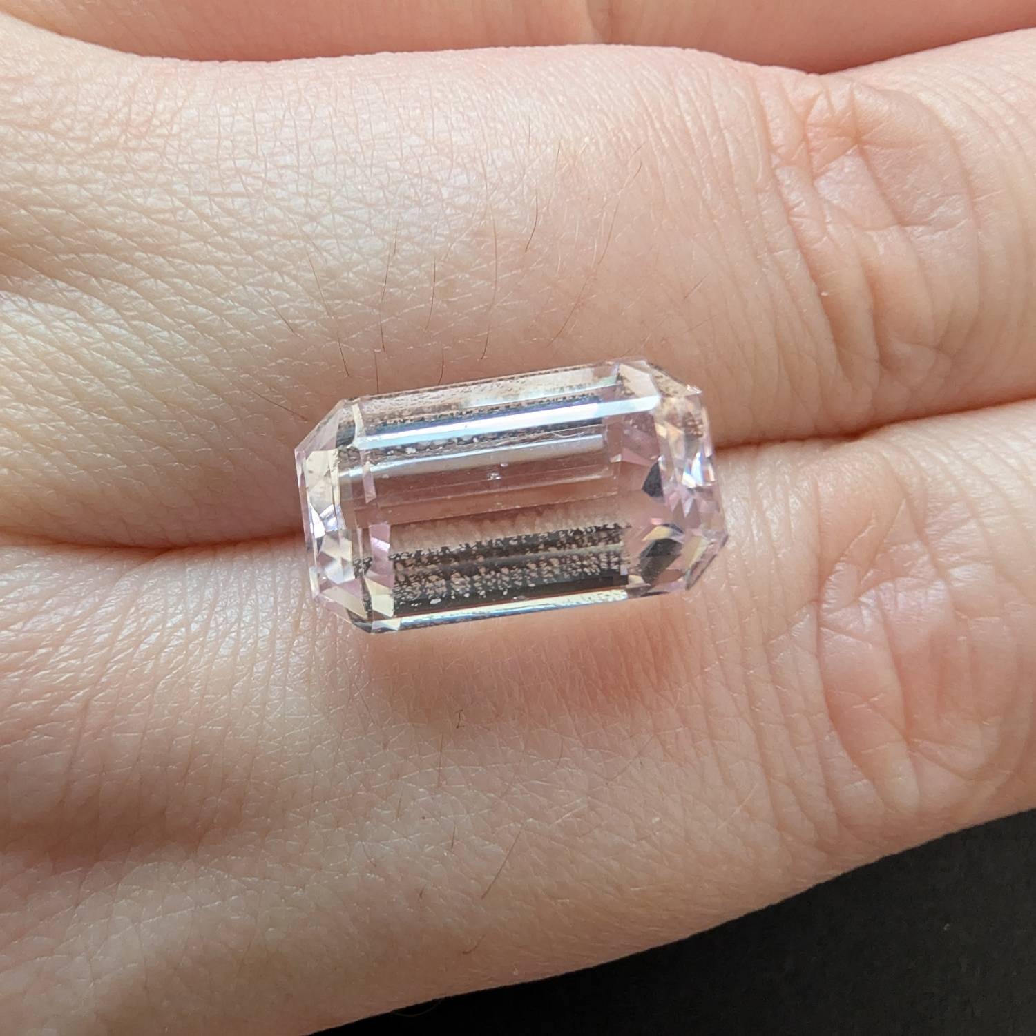 Kunzite Rectangle - 14.3mm by 8.3mm - Image 3