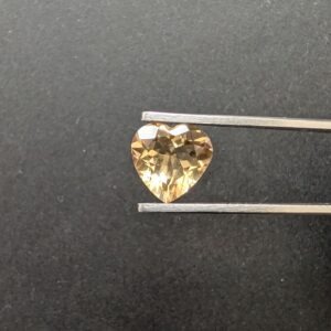 Yellow Citrine Heart - 9.0mm by 8.9mm