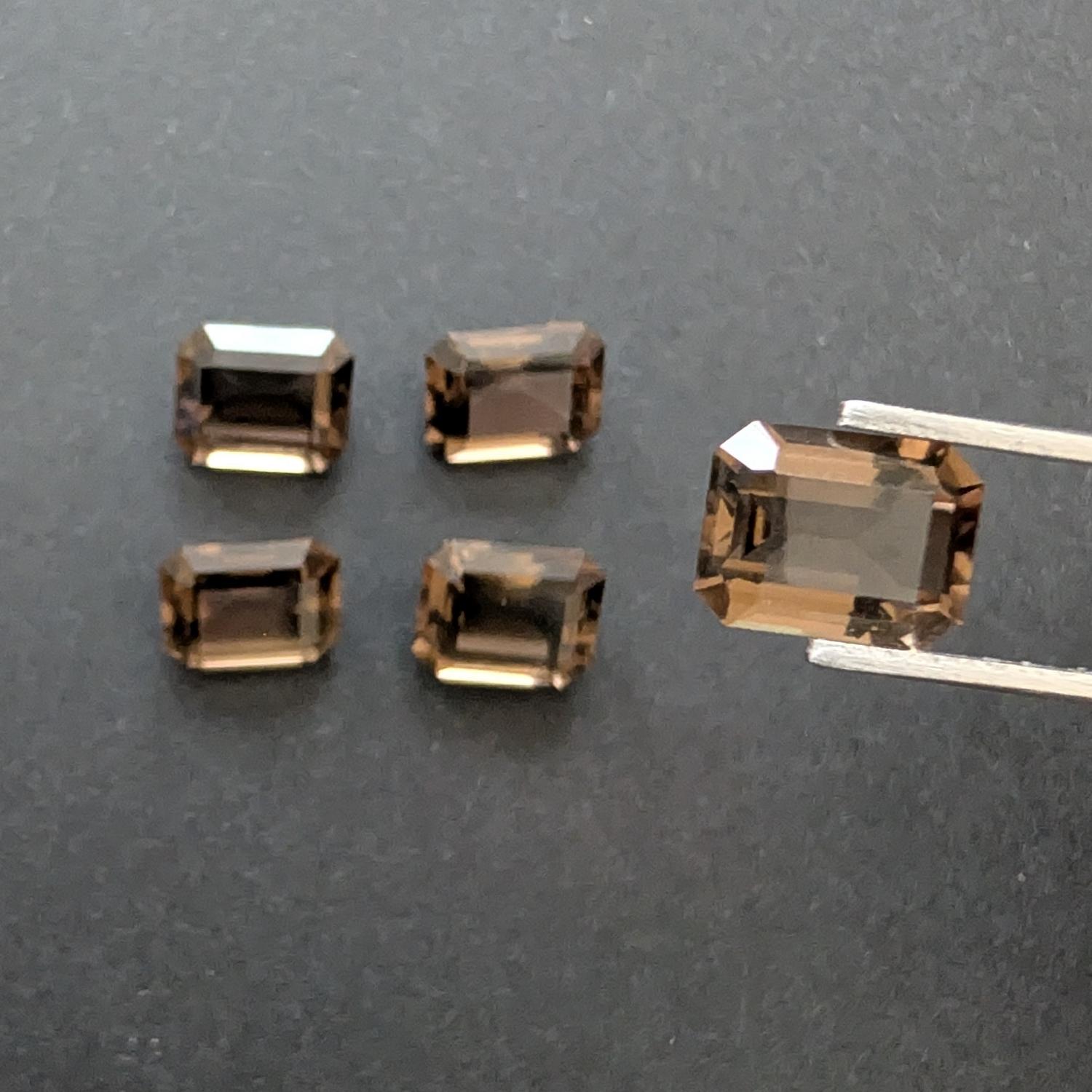 5 x Brown Smoky Quartz Rectangle Bundle - Image 2