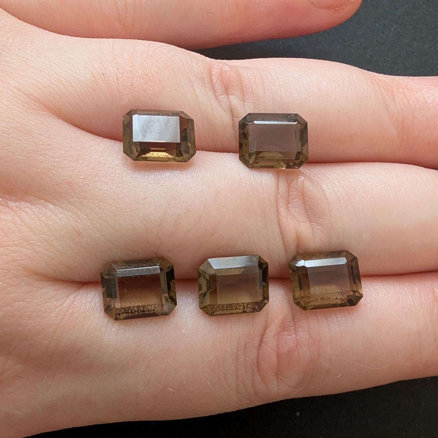 5 x Brown Smoky Quartz Rectangle Bundle - Image 3