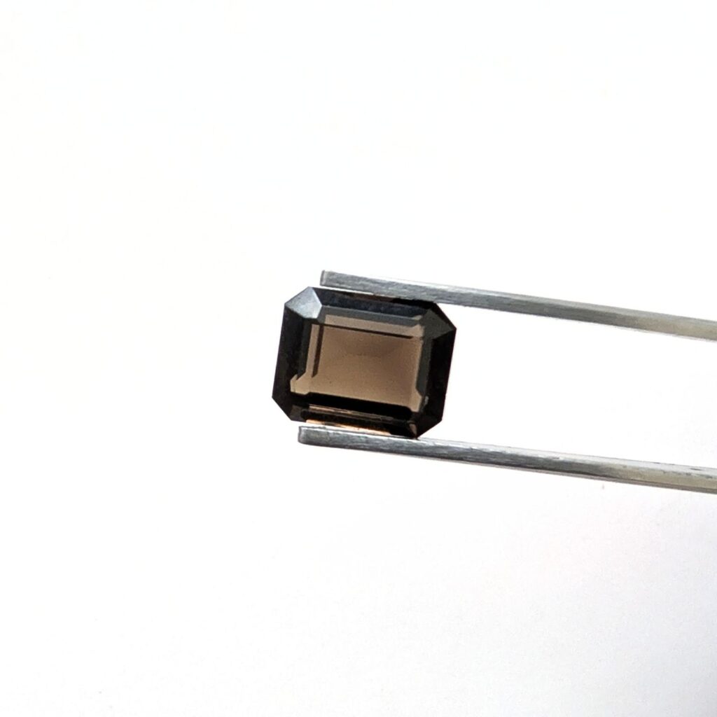 Brown Smoky Quartz Rectangle - 9.9mm by 7.9mm