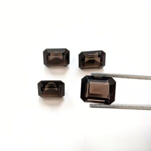 4 x Brown Smoky Quartz Rectangle Bundle