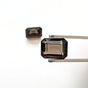 Pair of Brown Smoky Quartz Rectangles