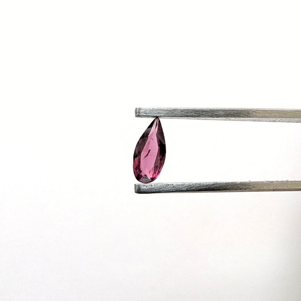 Purple Rhodolite Garnet Teardrop - 6.9mm by 3.3mm