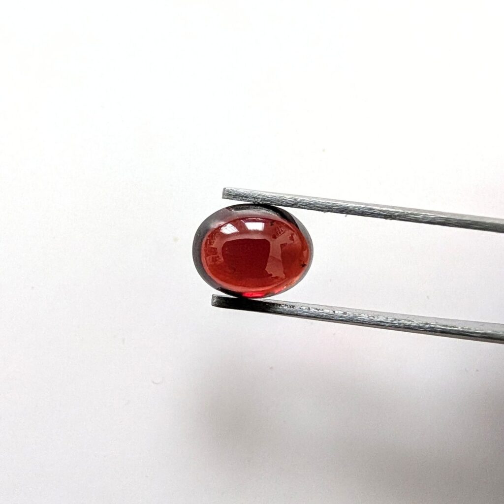 Red Almandine Garnet Cabochon - 10.1mm by 8.0mm