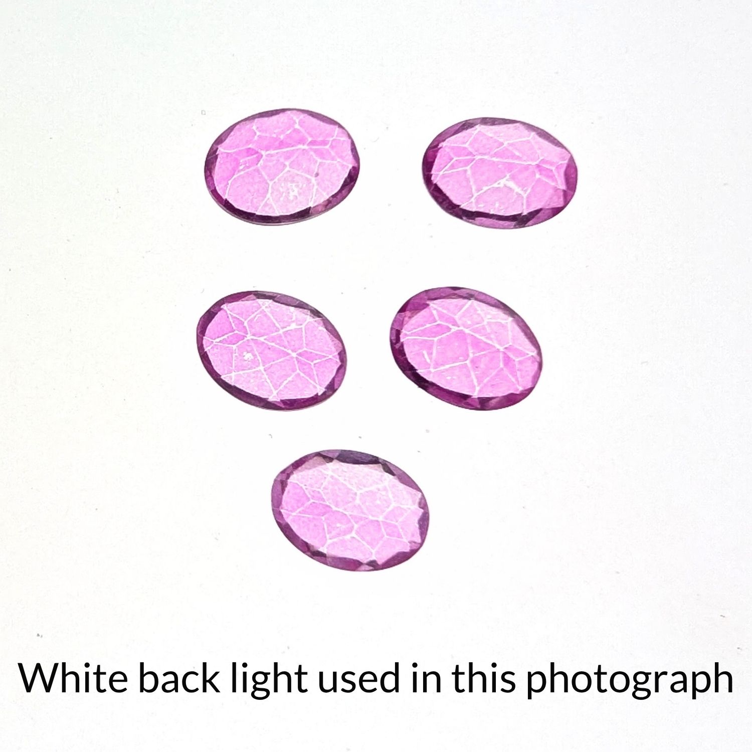 5 x Pink Colour Coated Topaz - Bundle of Oval Gemstones - Image 5