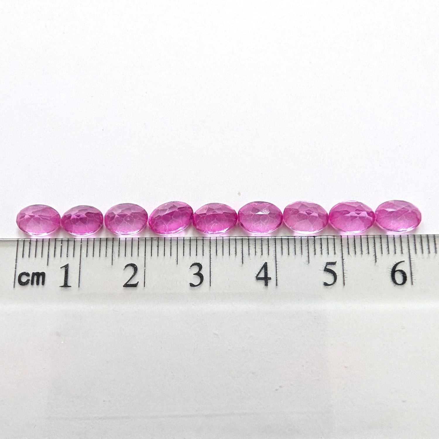 9 x Pink Colour Coated Topaz - Bundle of Oval Gemstones - Image 4