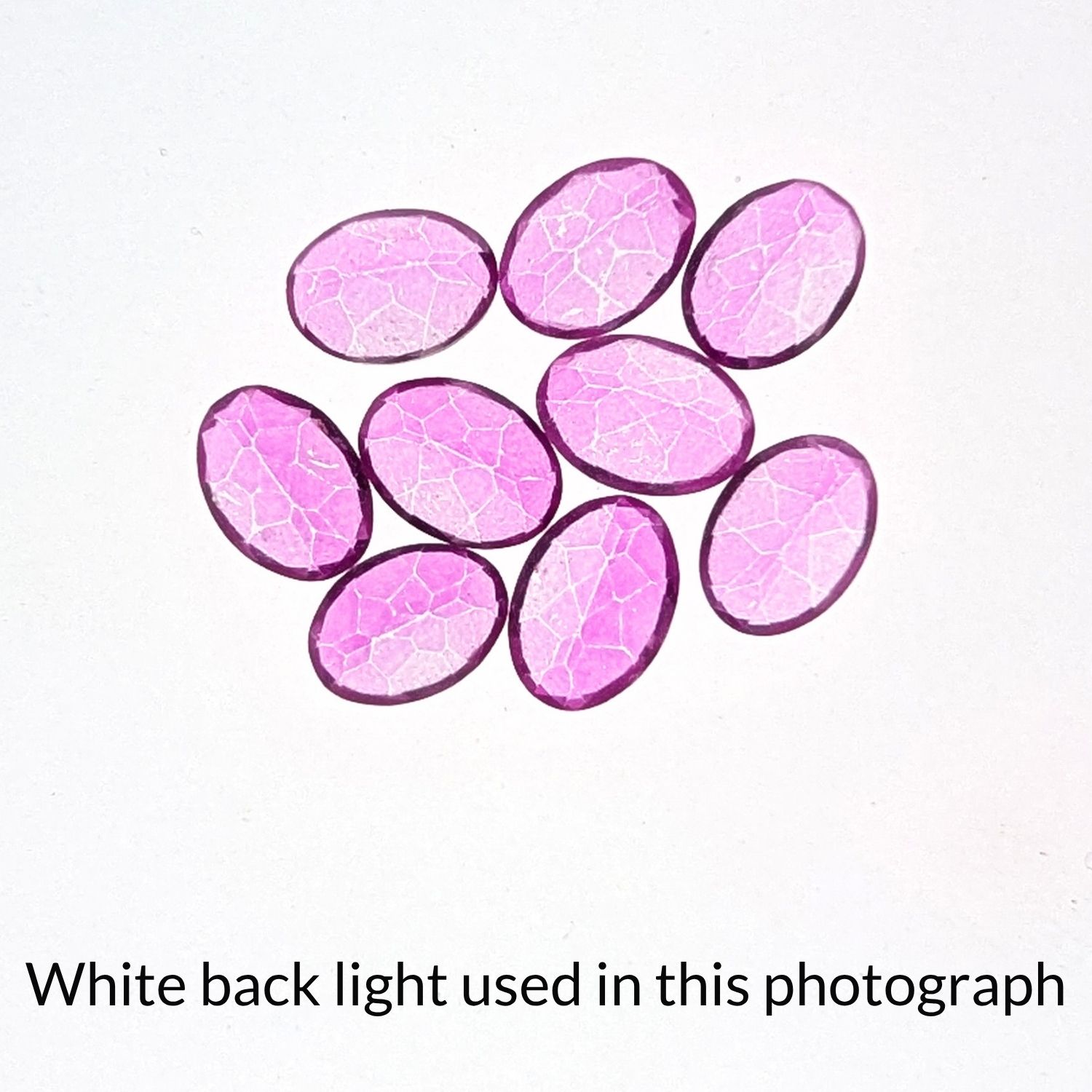 9 x Pink Colour Coated Topaz - Bundle of Oval Gemstones - Image 5