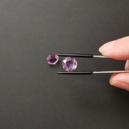 2 x Amethyst Rounds - 10mm