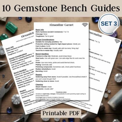Gemstone Bench Guide Cheat Sheets Set 3