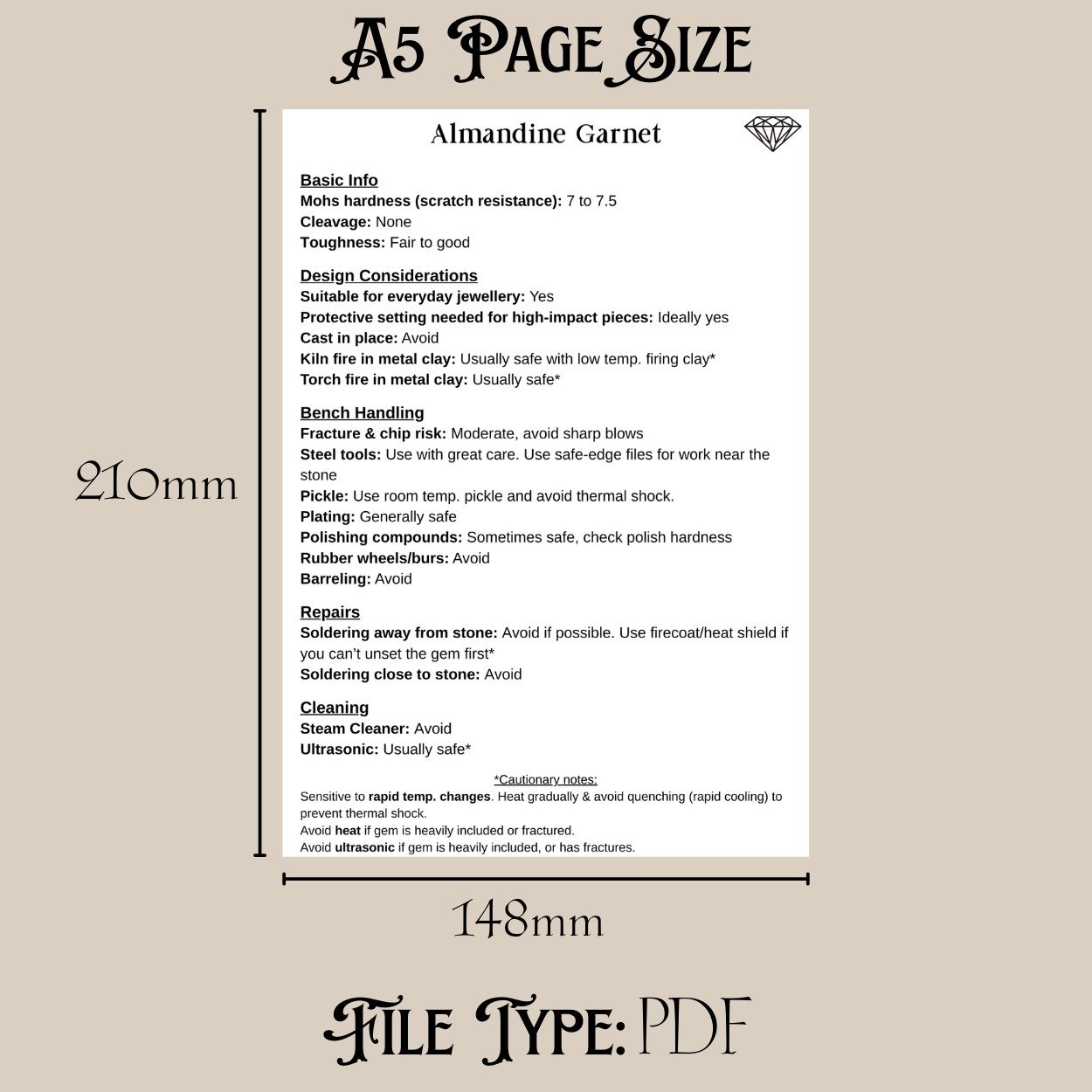 Gemstone Bench Guide Cheat Sheets Set 3 - Image 3