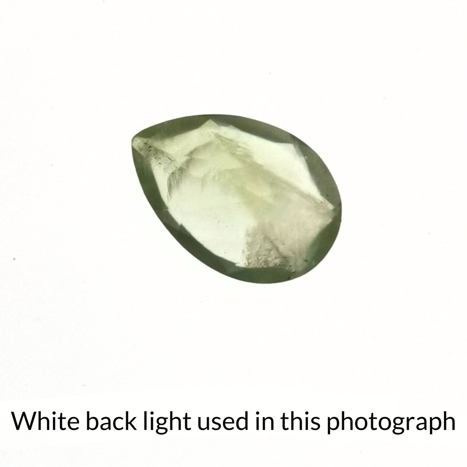 Yellow-Green Prehnite Teardrop - 13mm by 9mm - Image 4