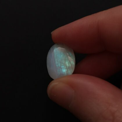 Faceted Oval Moonstone – 17.3mm by 12.2mm