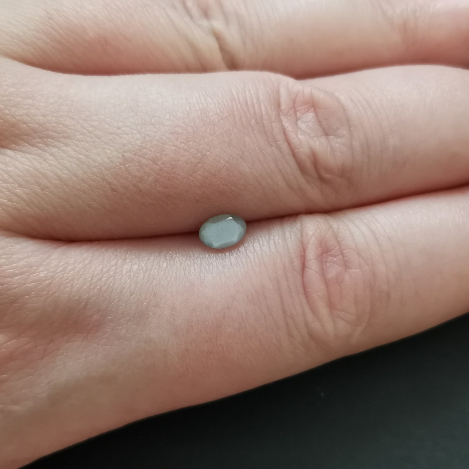 Faceted Grey Oval Moonstone – 5.6mm by 3.9mm - Image 3