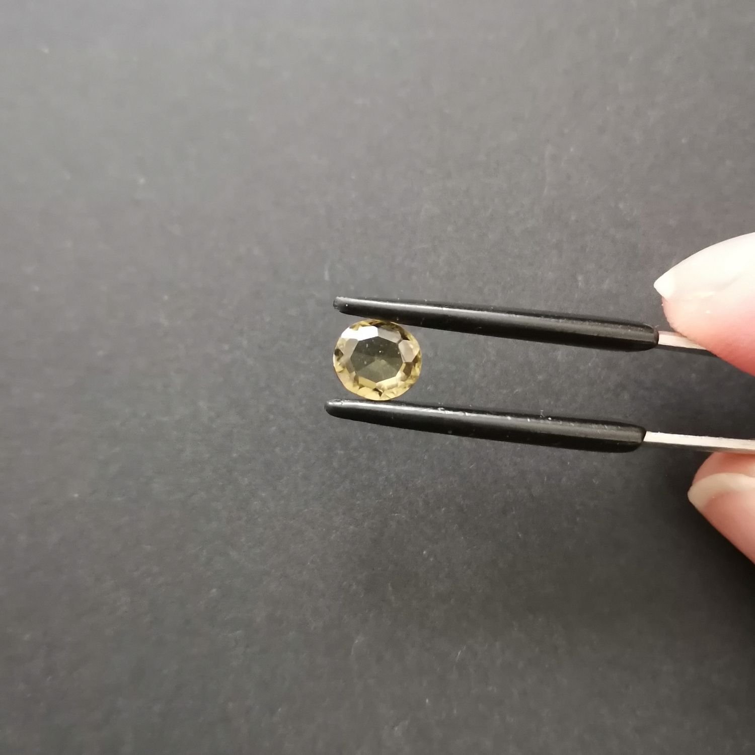 Green Zircon Oval - 6.8mm by 6.1mm