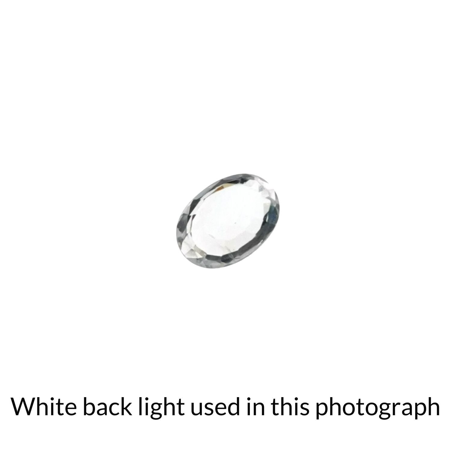 White Zircon Oval - 6.9mm by 5mm - Image 4