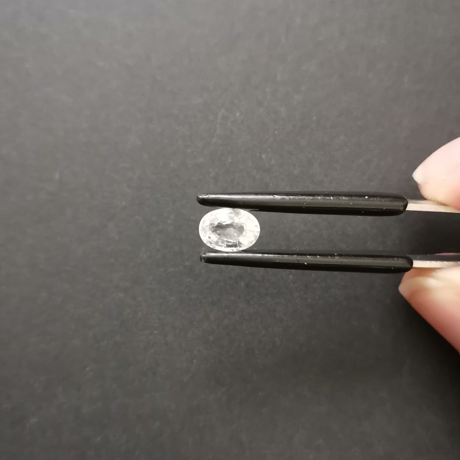 White Zircon Oval - 6.9mm by 5mm