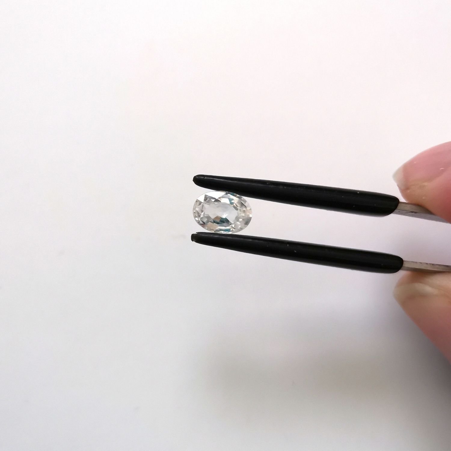 White Zircon Oval - 6.9mm by 5mm - Image 2