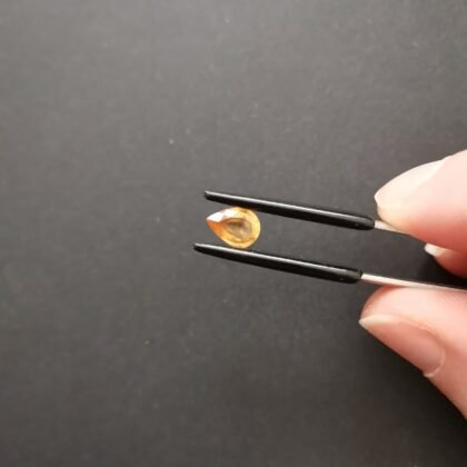 Orange Hessonite Garnet Teardrop - 7.9mm by 5.6mm