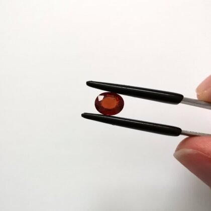Orange Hessonite Garnet Oval - 7.3mm by 5.9mm