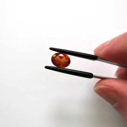 Orange Hessonite Garnet Oval - 9.8mm by 7.5mm