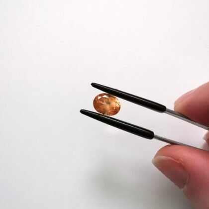 Golden Orange Hessonite Garnet Oval - 8.9mm by 7mm