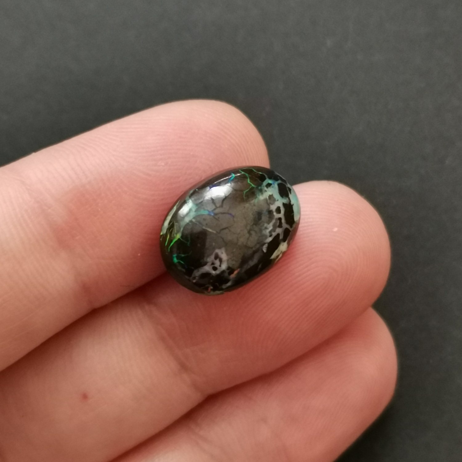 Freeform Boulder Opal - 14.9mm by 10.4mm - Image 4