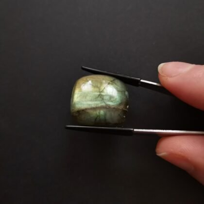 Rectangle Labradorite Cabochon - 21.2 mm by 19.8 mm