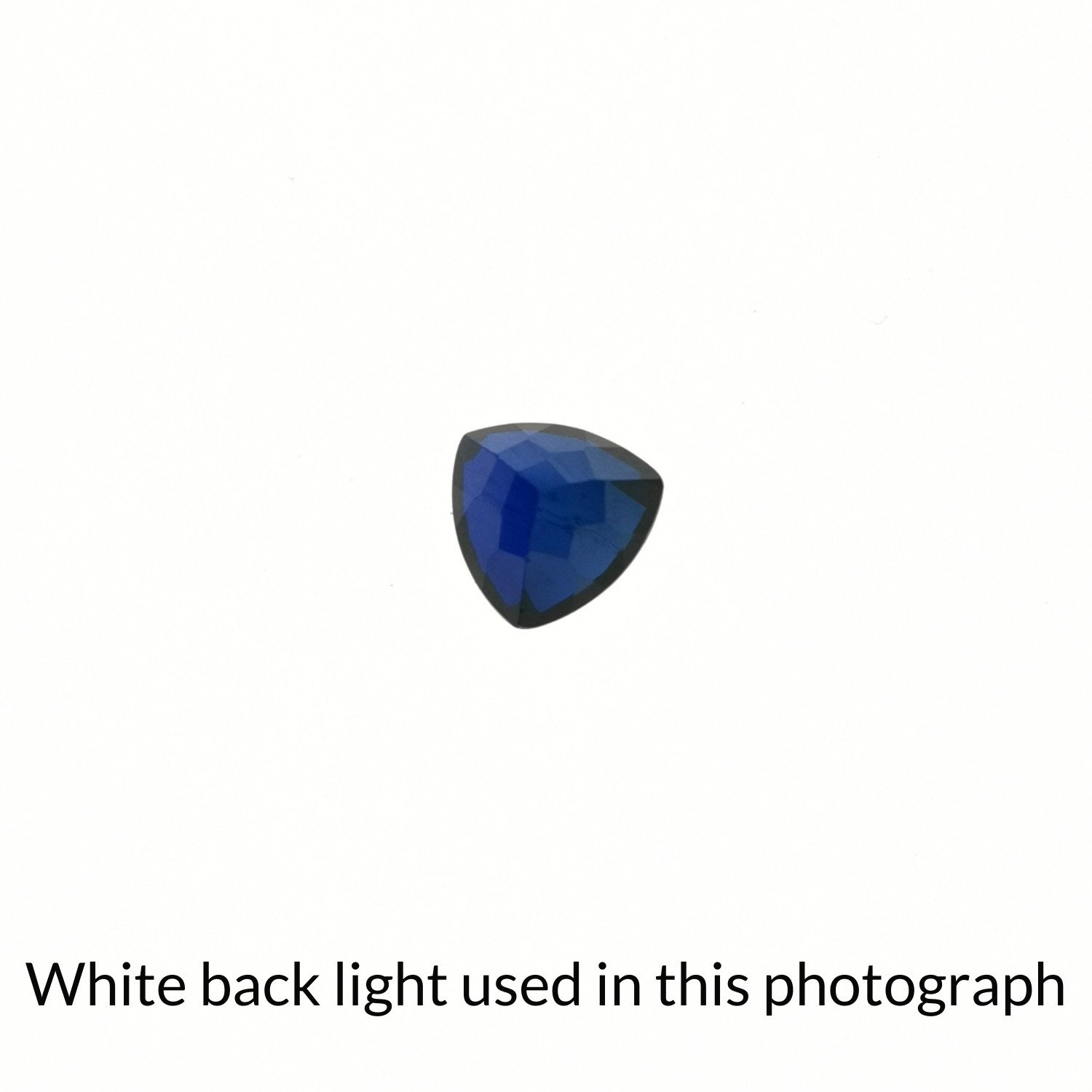 Lab Grown Blue Sapphire Triangle – 8mm - Image 4