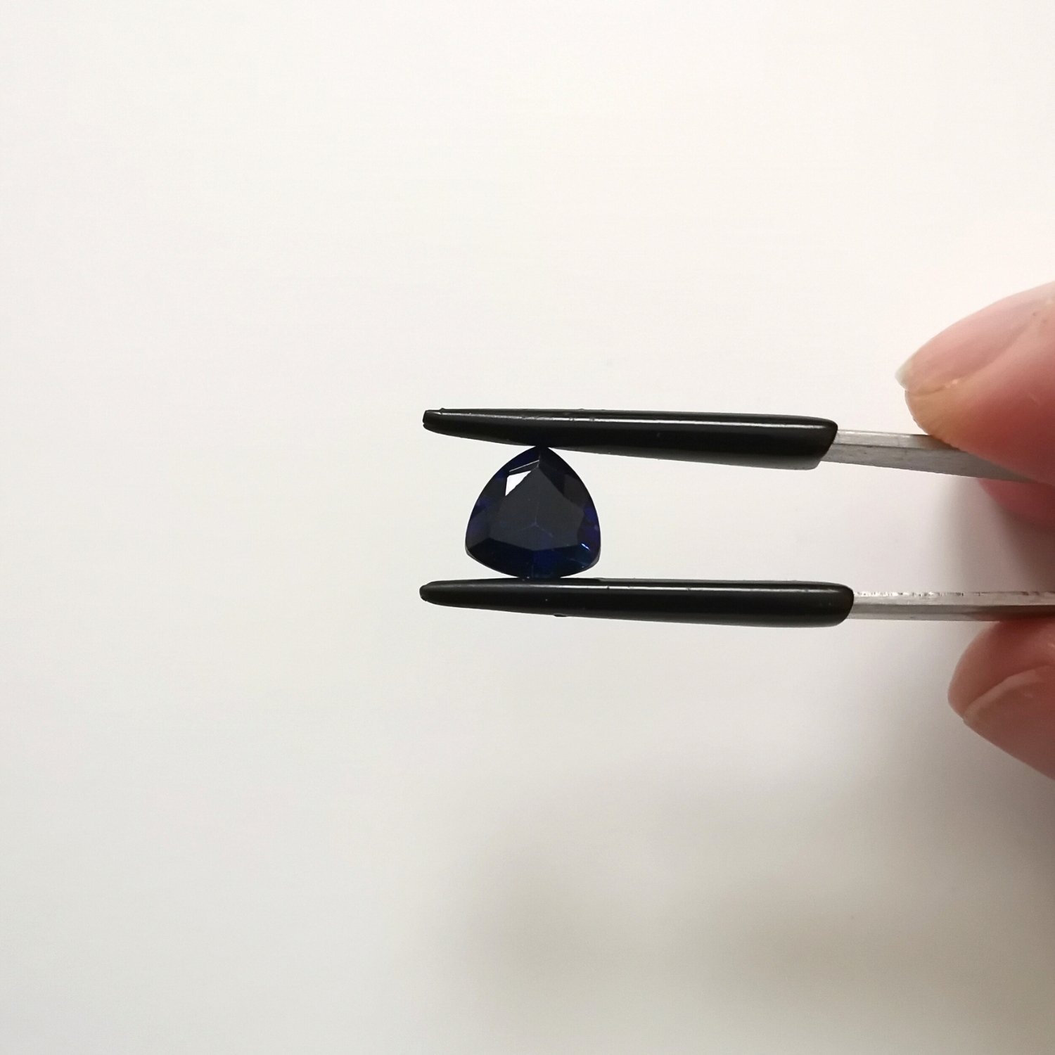 Lab Grown Blue Sapphire Triangle – 8mm - Image 2