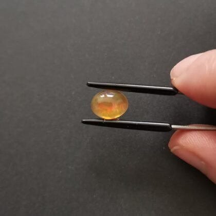 Oval Fire Opal Cabochon – 10.1mm by 7.8mm