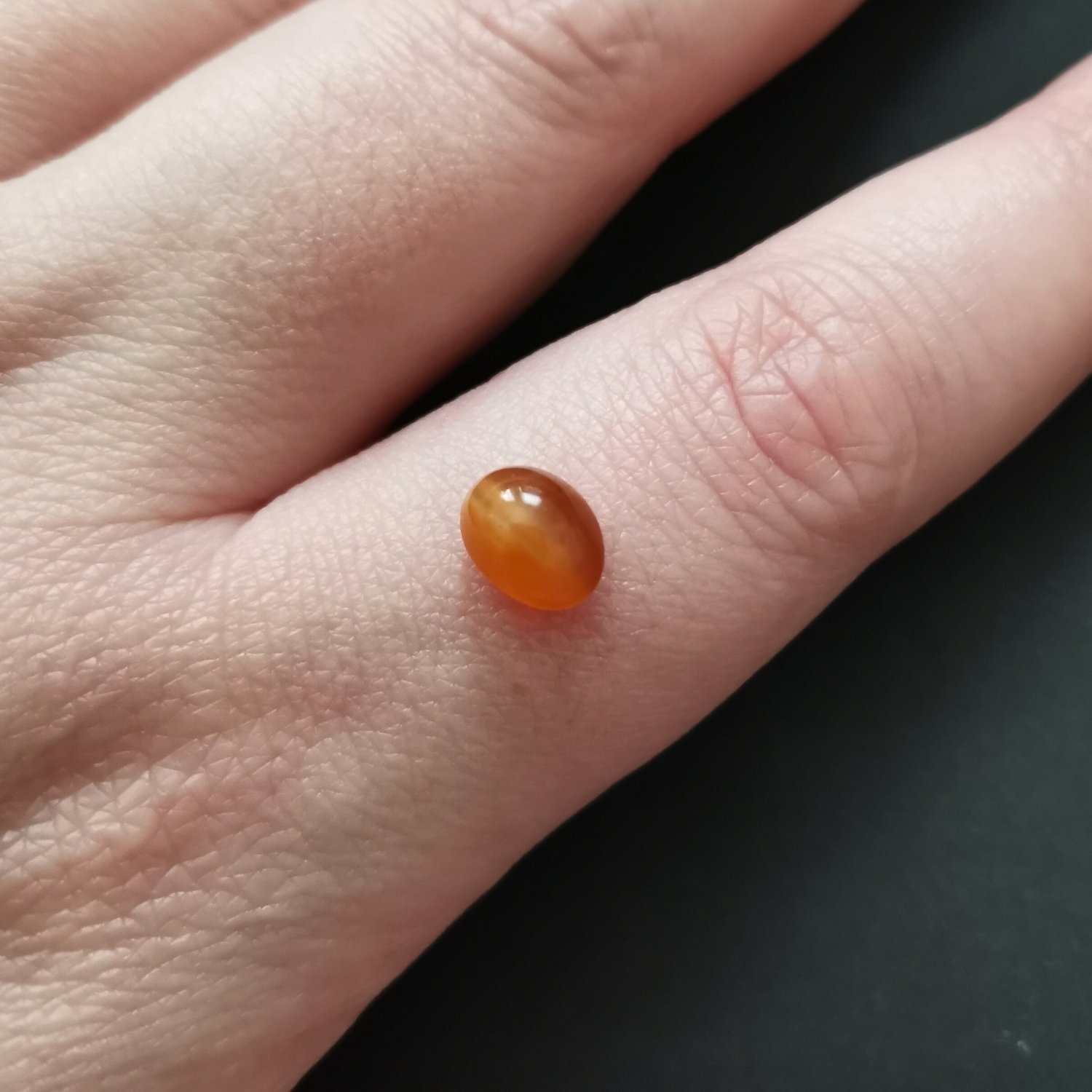 Oval Cat's Eye Opal - 8mm by 6.1mm - Image 4