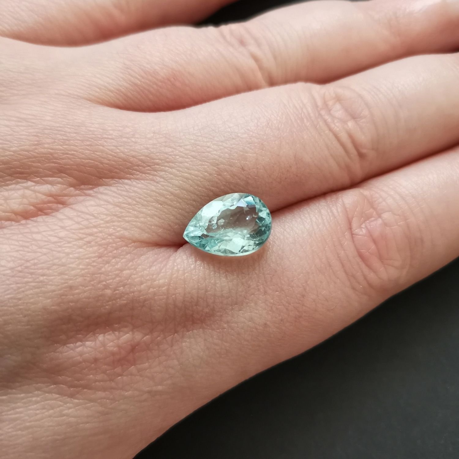 Aquamarine Teardrop - 12.5mm by 8.9mm - Image 3