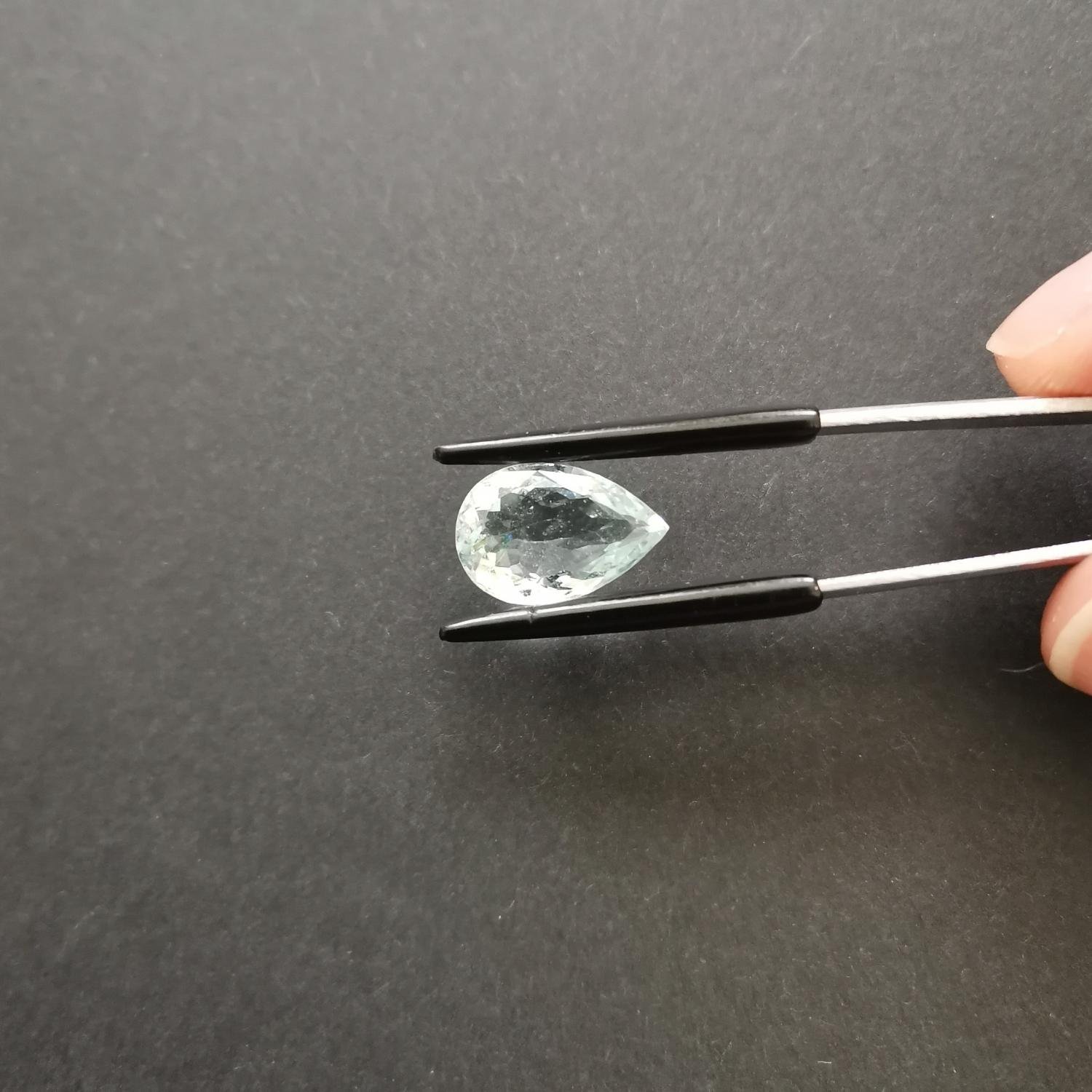 Aquamarine Teardrop - 13.6mm by 9.1mm - Image 2