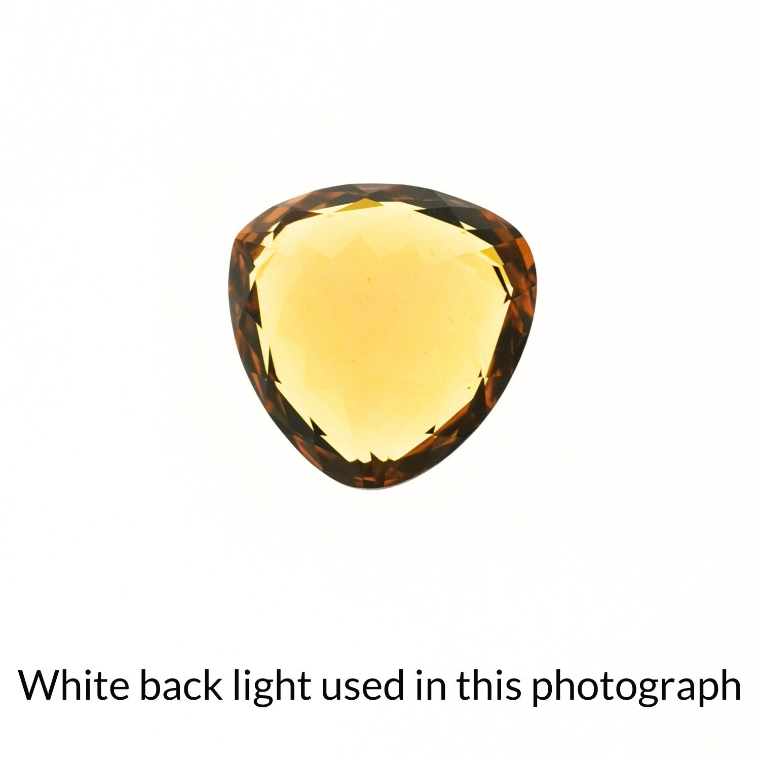 Orange Citrine Triangle - 14.6mm - Image 4