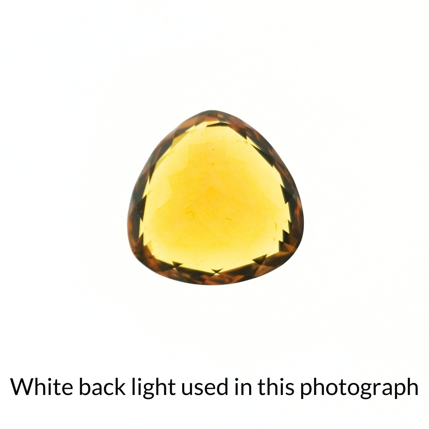 Orange Citrine Triangle - 14.5mm - Image 4