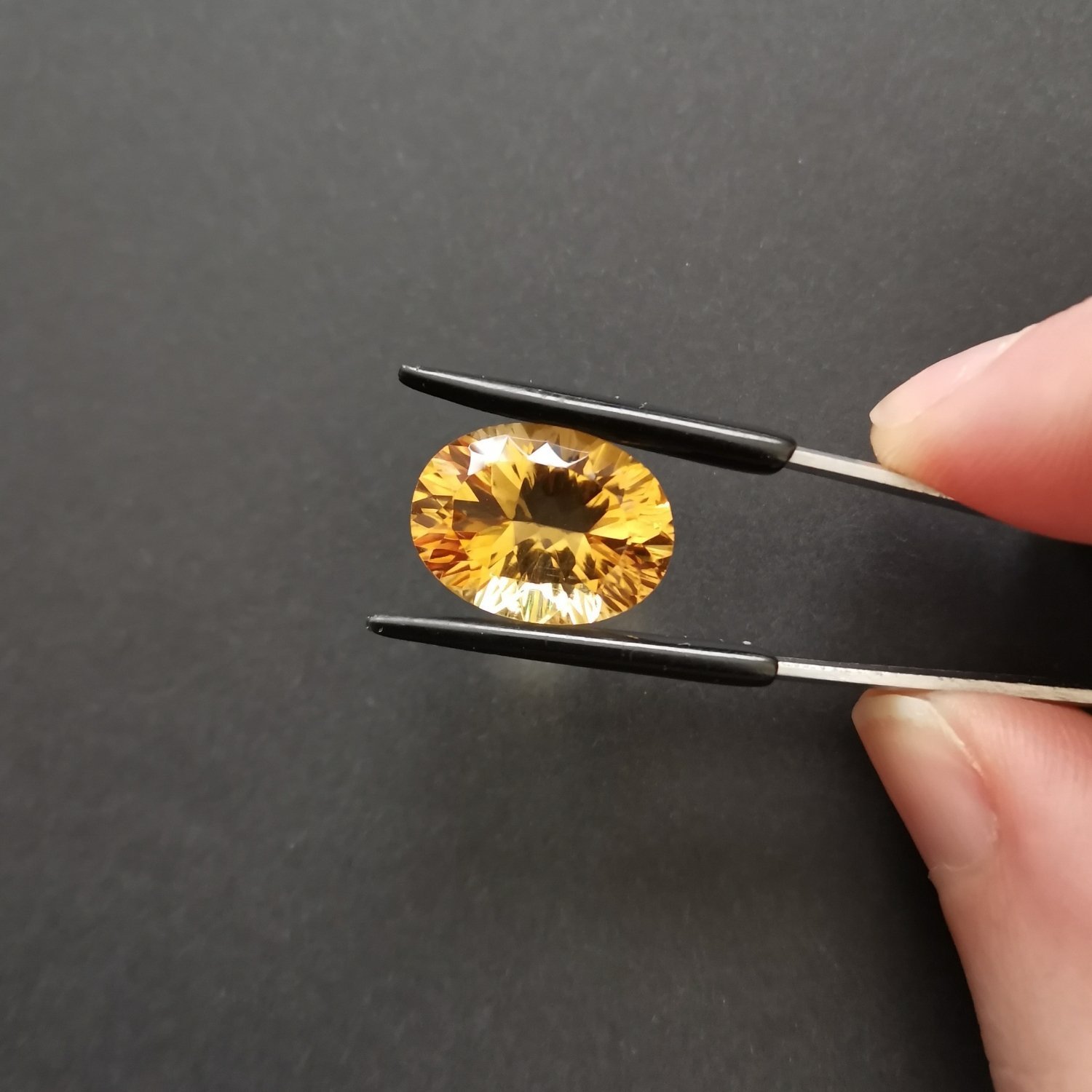 Orange Citrine Oval - 16mm by 11.8mm - Image 2