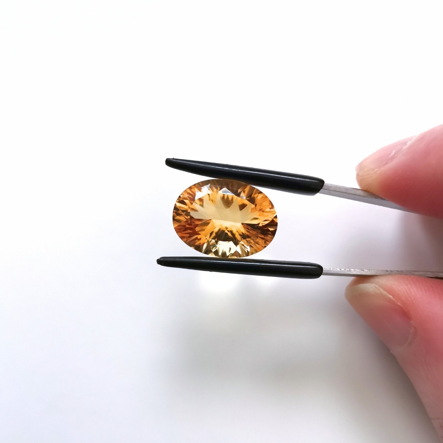 Orange Citrine Oval - 16mm by 11.8mm
