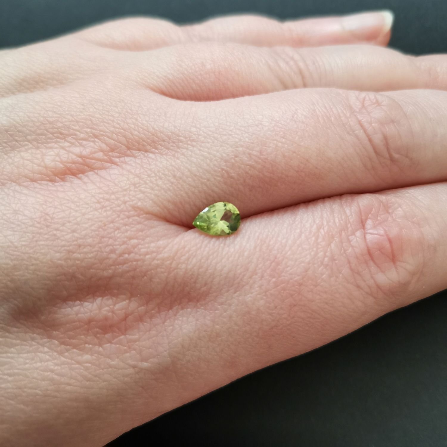 Peridot Teardrop - 6.9mm by 4.9mm - Image 3