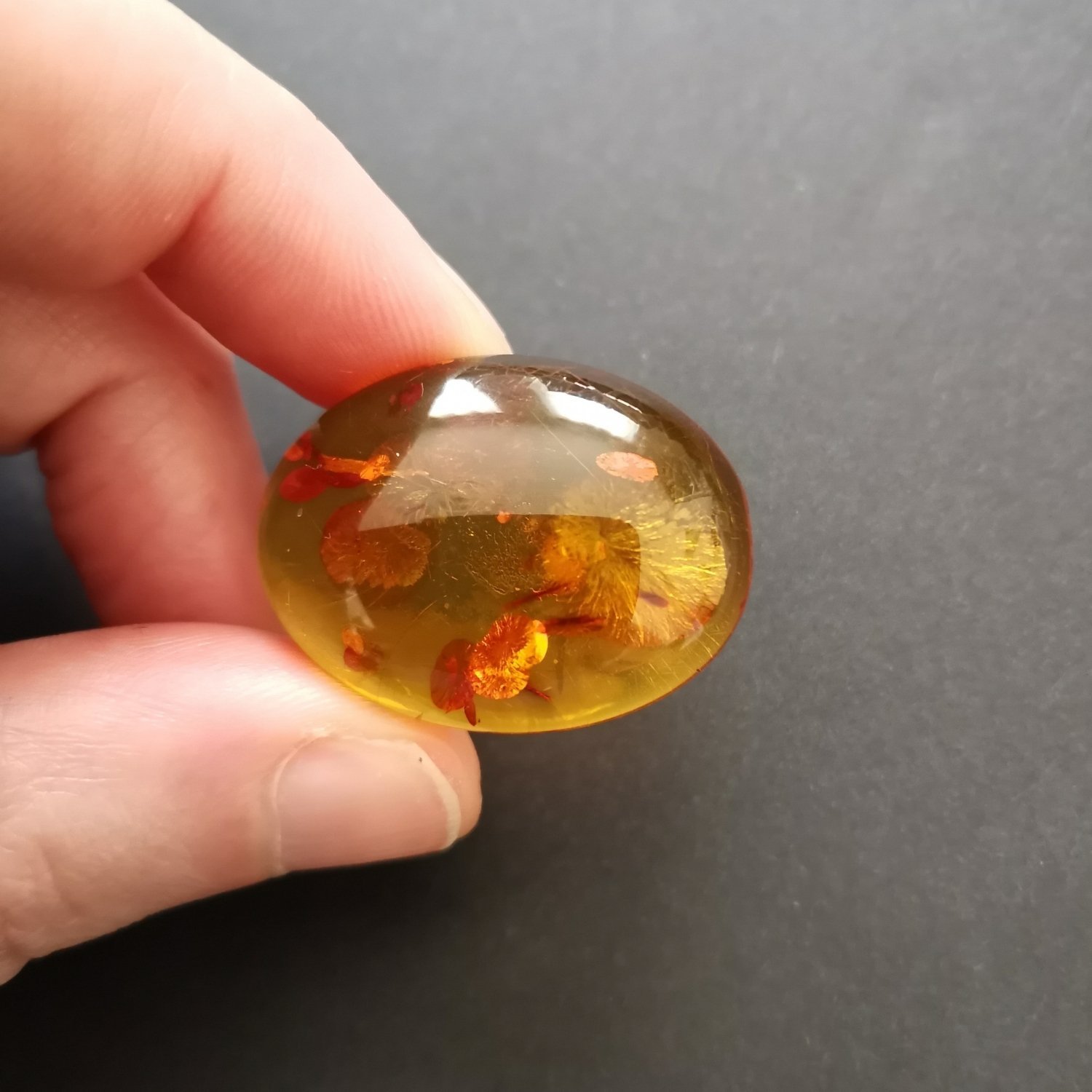 Oval Amber Cabochon – 29.6mm by 22mm - Image 2