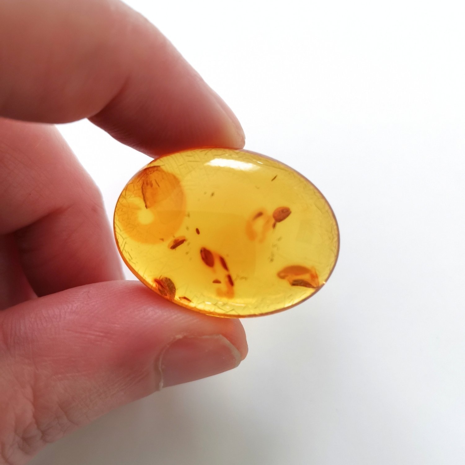 Oval Amber Cabochon – 29.5mm by 21.9mm