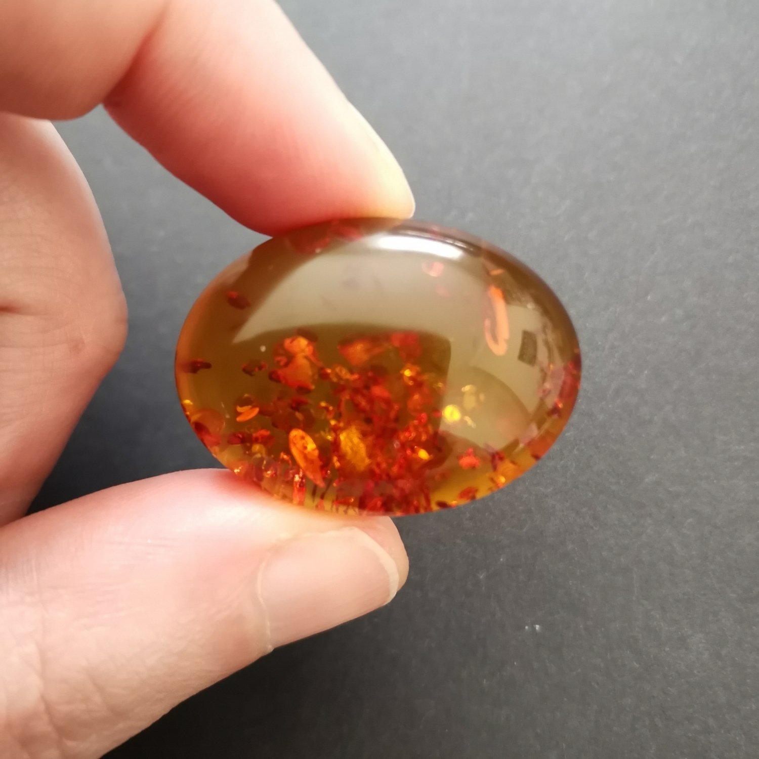 Oval Amber Cabochon – 30.1mm by 20.1mm - Image 2